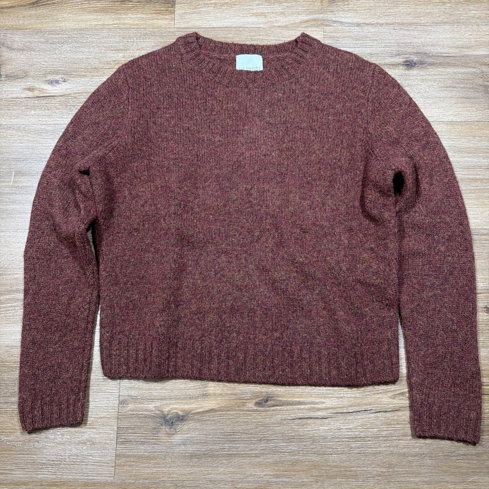 rue blanche Size 1 Wool Knit Pullover Sweater Crew Neck